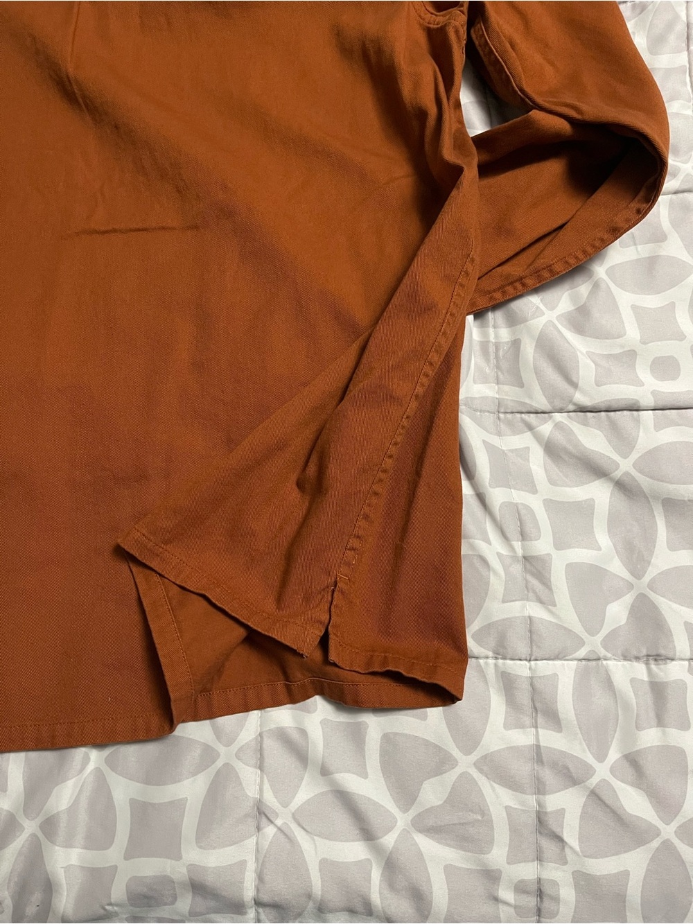 Men’s Rust Orange Button Up Shirt - INC International Concepts - Picture 4 of 5